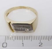 Zlatý pánský prsten se zirkonem velikost 66