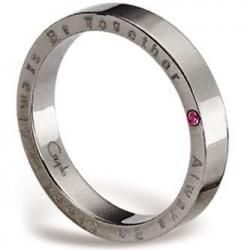 Ocelový prsten se zirkonem RSSC33/rose