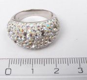 Stříbrný prsten Swarovski velikost 56