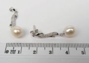 Stříbrná souprava s perlami a zirkony