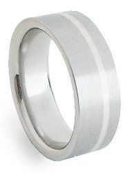 Ocelový prsten se stříbrem Zero Collection