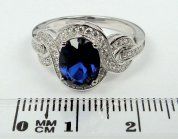 Stříbrný prsten se zirkony velikost 56