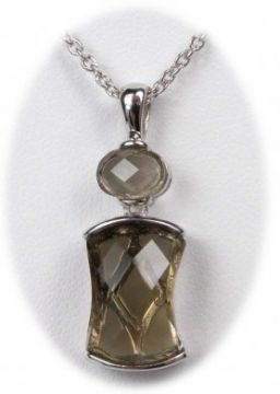 Stříbrný náhrdelník se záhnědou 45 cm