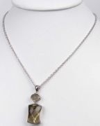 Stříbrný náhrdelník se záhnědou 45 cm