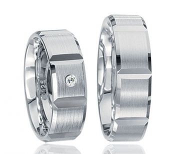 Stříbrné snubní prsteny S33