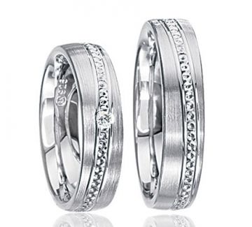 Stříbrné snubní prsteny S34