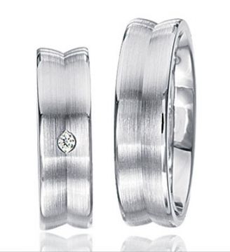 Stříbrné snubní prsteny S35