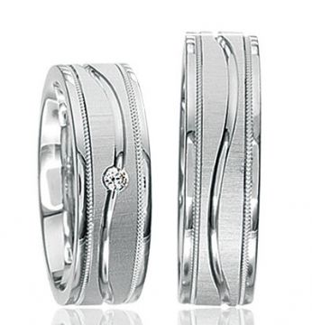 Stříbrné snubní prsteny S37