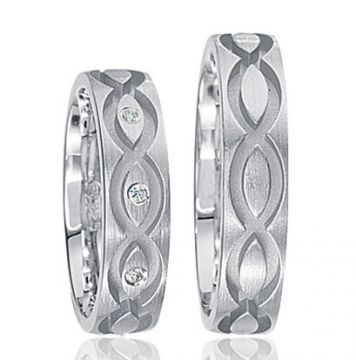 Stříbrné snubní prsteny S40