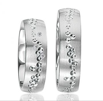 Stříbrné snubní prsteny S41