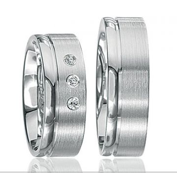 Stříbrné snubní prsteny S42