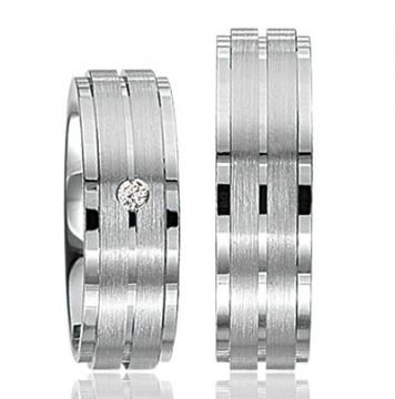 Stříbrné snubní prsteny S43
