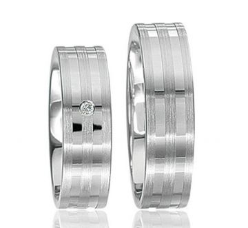 Stříbrné snubní prsteny S45