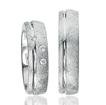 Stříbrné snubní prsteny S46