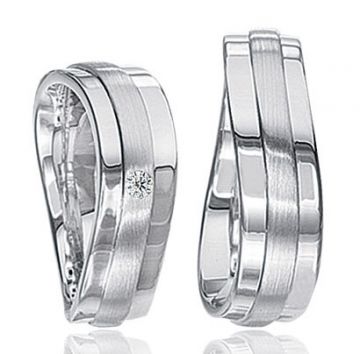 Stříbrné snubní prsteny S49