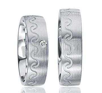 Stříbrné snubní prsteny S51