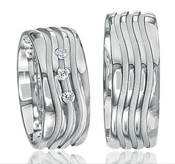 Stříbrné snubní prsteny S53