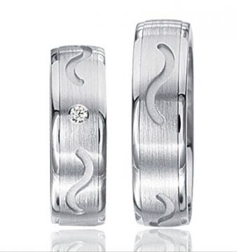 Stříbrné snubní prsteny S54