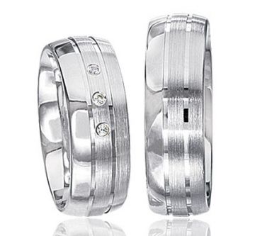 Stříbrné snubní prsteny S55