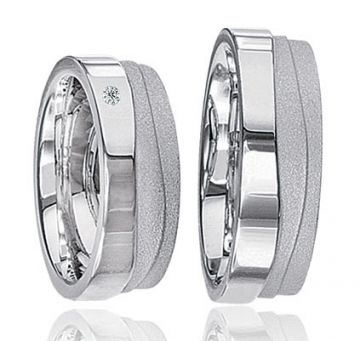 Stříbrné snubní prsteny S57