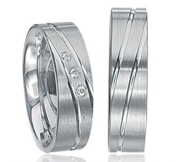 Stříbrné snubní prsteny S59