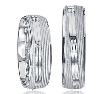 Stříbrné snubní prsteny S61