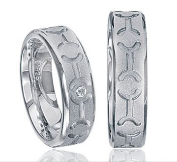 Stříbrné snubní prsteny S64