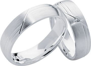 Stříbrné snubní prsteny Heartbeats S12