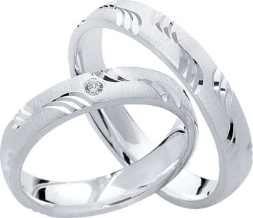 Stříbrné snubní prsteny Heartbeats S14