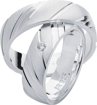 Stříbrné snubní prsteny Heartbeats S15