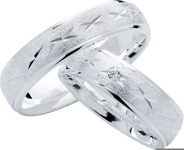 Stříbrné snubní prsteny Heartbeats S17