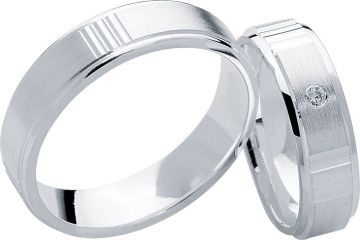 Stříbrné snubní prsteny Heartbeats S19