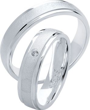 Stříbrné snubní prsteny Heartbeats S21