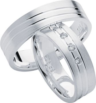 Stříbrné snubní prsteny Heartbeats S23