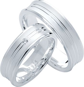 Stříbrné snubní prsteny Heartbeats S26