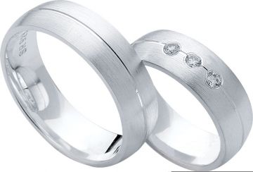 Stříbrné snubní prsteny Heartbeats S27