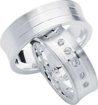 Stříbrné snubní prsteny Heartbeats S28