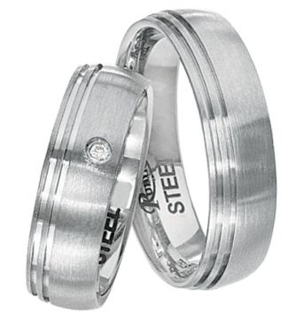 Ocelové snubní prsteny TS142