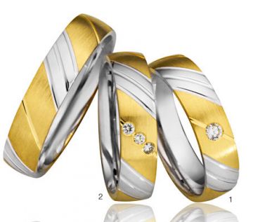 Zlaté snubní prsteny Adora A04