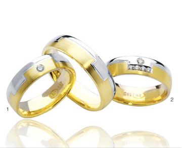 Zlaté snubní prsteny Doria  R51