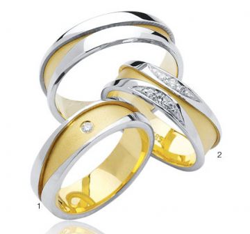 Zlaté snubní prsteny Doria  R57