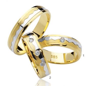 Zlaté snubní prsteny Doria  R61