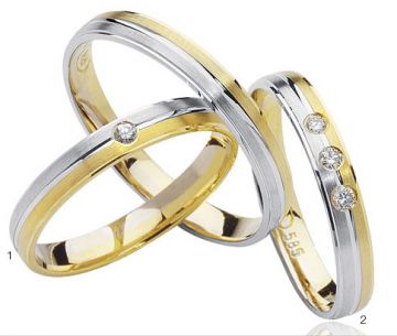 Zlaté snubní prsteny Doria  R71