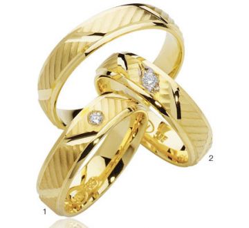 Zlaté snubní prsteny Doria  R74