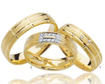 Zlaté snubní prsteny Doria  R76