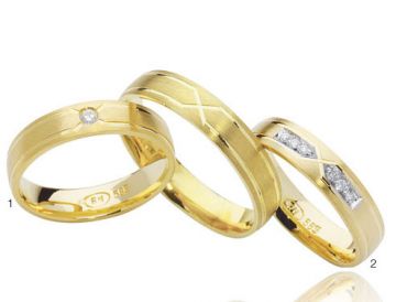 Zlaté snubní prsteny Doria  R77