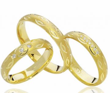 Zlaté snubní prsteny Vendora  R31
