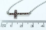 Stříbrný náhrdelník s granáty AGR71037