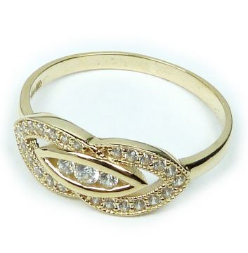 Zlatý prsten se zirkony 226001021 velikost  59