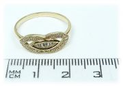 Zlatý prsten se zirkony 226001021 velikost  59